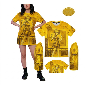 Wholesale High Quality Breathable Eco-Friendly Heavy Weight Plain Oversized <b>Tshirt</b> <b>Yarn</b> Dyed Sublimation Custom Women T-Shirt - Product Image 3