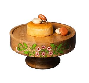 Base para Pastel de Madera Wello con Diseño Floral Pintado - Product Image 1