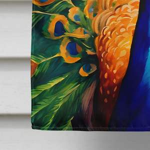 Bandera de Casa de porche Multicolor grande, diseño de pavo real, pancarta de patio, ilustraciones para colgar en la pared, manga de poliéster, poste decorativo para múltiples - Product Image 4