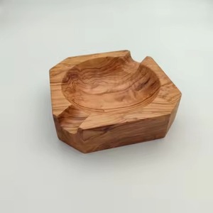 <b>Ashtray</b> In Walnut Finished Hexagon Shape Wooden Ash Container Tray Holder with Solid Metal and Wood Design Elegant Ash Bowl - Product Image 5