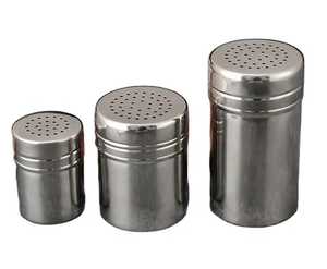 Modern Stainless Steel Leak-Proof Dishwasher Safe Curved <b>Salt</b> and Pepper Shakers Set - Product Image 3