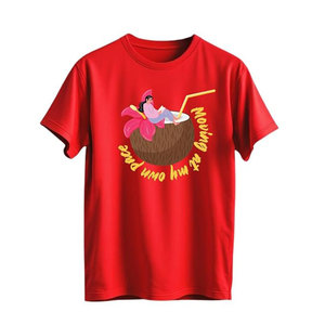 Camiseta Retro de Algodón de 230g con Hombros Descubiertos para Hombre y Mujer, Manga Corta, Estilo Holgado, Prenda Exterior con Diseño Liso - Product Image 2