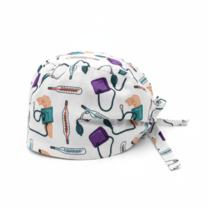 Gorros Quirúrgicos de Poliéster y Spandex de Alta Calidad, Gorros Cómodos para Enfermeras con Botones, Banda Absorbente y Lazo Trasero, Color y Logotipo Personalizables - Product Image 4