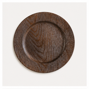 Platos de Madera Rústicos al por Mayor, Platos Redondos con Diseño de Veta de Madera para Decoración de Mesa de Boda Estilo Rústico y Eventos de Catering - Product Image 5