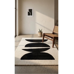Handmade Wool Geometric Anti-Slip <b>Thick</b> Pile Modern <b>Rug</b> for Bedroom Kids Room & Home Use Export Sale - Product Image 2