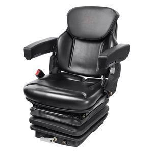 Sedile Universale per Trattore da 3 L con Sospensione, Sedile Pieghevole per Carrello Elevatore, Angolo Regolabile, Microinterruttore, Cintura di Sicurezza, Braccioli, Ricambi Universali - Product Image 1