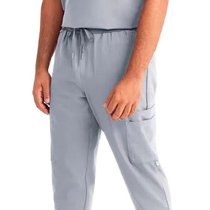 Wholesale High Quality 4-Way Stretch Men's Medical Scrub <b>Set</b> V-Neck Top Jogger Pants Hospital <b>Doctor</b> Nurse Uniform Workwear - Product Image 5