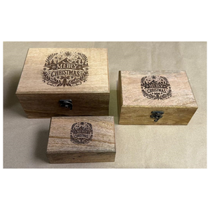 Best Market Price Top Quality Made in India Eco-Friendly Rectangular Mango Wood Box Hand Carved Wooden Storage Box for Sale - Product Image 1