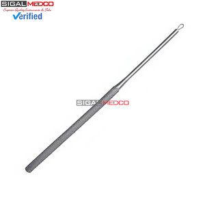 Curette auriculaire à boucle 6,5 pouces en acier inoxydable, outil de nettoyage de cérumen réutilisable, instrument de nettoyage d'oreilles double extrémité - Product Image 3