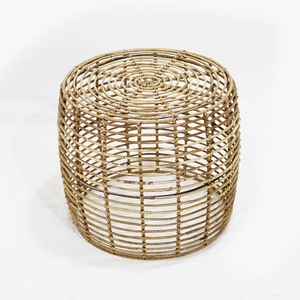 Table de camping pliante Comehome en rotin, design minimaliste, pour usage en villa - Product Image 2