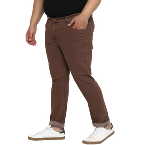 กางเกงยีนส์ทรงตรงไซส์ใหญ่สำหรับผู้ชายรุ่นใหม่ OEM สีสันตามสั่ง สไตล์ไฮสตรีท เป็นมิตรกับสิ่งแวดล้อม กันน้ำ ระบายอากาศได้ดี พร้อมปรับแต่งตามความต้องการ - Product Image 2