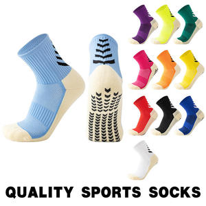 Custom Available Breathable Knitted Sports <b>Socks</b> Customized Pattern Football <b>Socks</b> With Non-Slip Foot Design Soccer <b>Socks</b> Men - Product Image 4