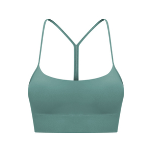 Soutien-gorge de yoga sexy grande taille pour femme avec logo frontal, en Spandex/Nylon, maintien léger/moyen, respirant et anti-transpiration - Product Image 6