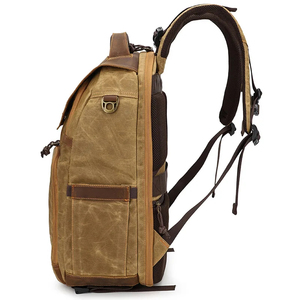 Mochila de Lona Vintage para Fotografía, Bolsa para Cámara DSLR, Mochila para Computadora Portátil, Impermeable, Transpirable, para Viajes al Aire Libre - Product Image 2