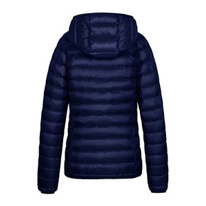 Chaqueta Acolchada Azul Marino Personalizada con Capucha, Ligera, para Invierno, con Bolsillo con Cremallera en el Pecho, Fabricación OEM, Prenda Exterior Premium - Product Image 4