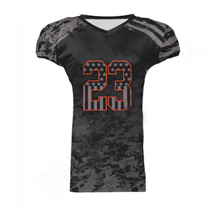 เสื้อฝึกซ้อมอเมริกันฟุตบอลแบบสั้น พิมพ์ลายโลโก้ทีมตามสั่งด้วยเทคนิค Sublimation ระบายเหงื่อได้ดี ต้านเชื้อแบคทีเรีย ระบายอากาศได้ดี แห้งเร็ว - Product Image 2