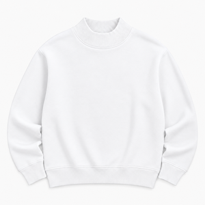 Nouveau design – Sweat-shirt pull-over surdimensionné pour femme, col montant uni, manches longues, épaules tombantes, imprimé, idéal pour l'hiver, fabriqué sur mesure - Product Image 1