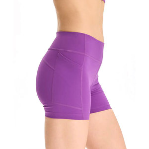 Short de sport pour femme en Spandex et Nylon, taille élastique, coupe décontractée, idéal pour la maternité et la course à pied – Vente en gros sur mesure - Product Image 2