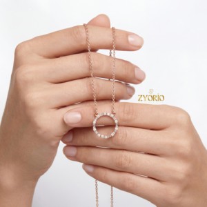 Radiant Luxury Diamond Forever Symbol Pendant Necklace Gold Jewelry for Women Engagement Anniversary Bridal <b>Gift</b> Daily wear - Product Image 3