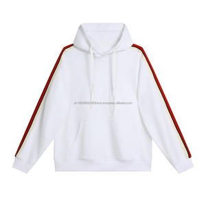 Sweat-shirt vintage américain côtelé lourd de 380 g pour homme, coupe ample, décontracté, couleur unie, logo sur le devant, pour l'hiver et les couples - Product Image 2