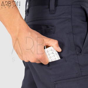 Men’s Multi-Pocket Safety <b>Work</b> <b>Pants</b> Navy Blue Cargo Trousers with Reflective High-Vis Strips Heavy Duty Protective Workwear - Product Image 6