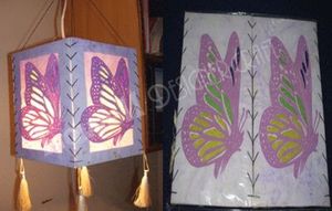 Wholesale Custom Made Luxury Christmas Hanging Ornament Handmade Square Paper <b>Lantern</b> <b>Lamp</b> Embroidered Printing Techniques - Product Image 3