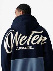 Plus Size Men's Oversize Knitted <b>Fleece</b> Winter <b>Lined</b> Solid <b>Hoodie</b> Double-layer Hood Light Blue Casual 100% Cotton Anti-Wrinkle - Product Image 5
