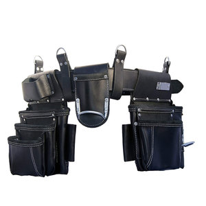 Heavy Duty Top Grain Leather <b>Tool</b> <b>Belt</b> 18 Pockets Hammer Holder Tape Clip - Product Image 4