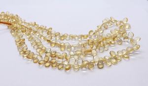 Cuentas de Citrino Natural Amarillo AAA, Forma de Pera Facetada, de 5x7 a 7x10 mm, Hilo de 16 Pulgadas, Calidad Premium - Product Image 5