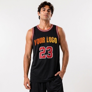 Custom Men's Basketball Jersey&Nicker Sleeveless Top With Name&Number And Logo Front Print Breathable <b>Polyester</b> Sportswear - Product Image 1