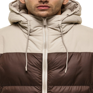 High Quality Black Unisex Puffer <b>Jacket</b> for Winter Stand Collar Print Pattern Casual Style Windproof Breathable Zipper Closure - Product Image 6