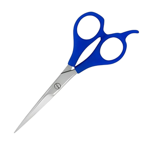 Ciseaux en plastique professionnels de haute qualité en acier inoxydable pour la coupe de cheveux avec poignées noires et lames affûtées - Product Image 2
