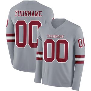 Maillot de football personnalisé à manches longues OEM, respirant, uniforme d'équipe performant, séchage rapide, polyester, logo frontal, motif 3D - Product Image 4
