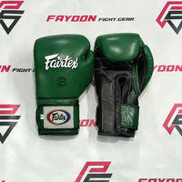 Gants de boxe professionnels Fairtex noir et bleu, design personnalisé, protection UV, sangle de poignet réglable, haute qualité