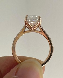 Luxury Fine VVS Moissanite Diamond Engagement <b>Ring</b> Premium Bridal Jewelry for Wedding Promise Anniversary and Elegant Style - Product Image 2