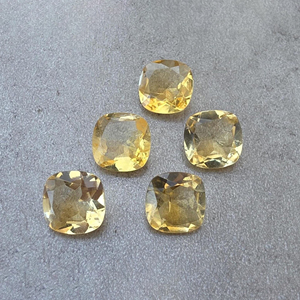 Natural Citrine Faceted Cut Square <b>Cushion</b> Shape Calibrated Gemstone Loose for Jewelry Making Custom Sizes Available - Product Image 4