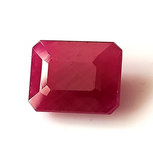 พลอยทับทิมแอฟริกันธรรมชาติ 5.55 กะรัต ทรงเหลี่ยมมรกต - Product Image 2