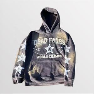 ชุดวอร์มผ้าฝ้าย100% สำหรับผู้ชายชุดวอร์ม2ชิ้นเสื้อฮู้ดแบบมีซิปพิมพ์ลายกราฟิกแนวสตรีทแวร์แบบกำหนดเอง - Product Image 4