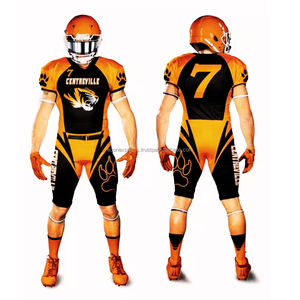 Ropa de fútbol americano personalizable 100% algodón con capucha Jersey Durable secado rápido transpirable sublimación impresión uniformes deportivos - Product Image 1