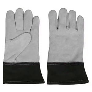 Cowhide Split Leather Long Sleeve Safety <b>Gloves</b> Heat Resistant for Welders and Firefighters General Purpose Industrial Use - Product Image 2