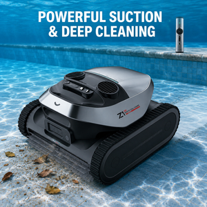 Nettoyeur <span class=keywords><strong>de</strong></span> <span class=keywords><strong>piscine</strong></span> robotisé sans fil avec une puissante aspiration et un nettoyage en profondeur pour les piscines enterrées et hors sol - Product Image 1