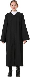 Robe de graduation mate personnalisée, unisexe, pour lycée, baccalauréat, chorale, 100% polyester toile, Orha International, pour adultes, église - Product Image 6