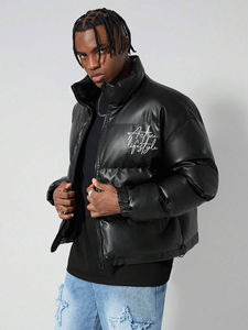 Veste d'hiver matelassée pour homme, isolée thermiquement, imperméable, coupe-vent, avec capuche, fournisseur en gros - Product Image 4