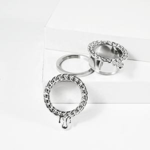 थोक स्टेनलेस स्टील बाहरी थ्रेड कान गेज बॉडी गहने के साथ बॉडी गहने शरीर गहने 8 मिमी-25 मिमी सुरंगों भेदी प्लग - Product Image 5