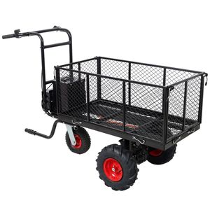 Carrello Elettrico da Giardino 48V DC 1200W, Capacità di Carico 1320 Libbre, Carrello Utilitario in Metallo a Trazione Manuale - Product Image 1