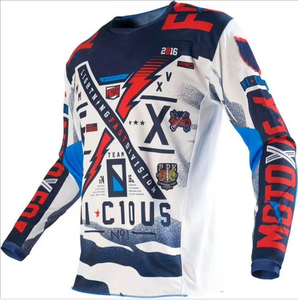 Nouveau maillot de course personnalisé de haute qualité en spandex/polyester, écologique, respirant, à manches longues, pour moto - Product Image 4