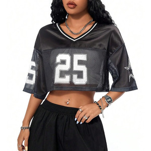 Vêtements de sport pour tous les sports et activités de plein air, design simple et tendance, 100% polyester, maille respirante, séchage rapide, personnalisable OEM. - Product Image 4