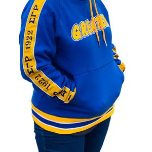 Sweat à capuche décontracté à manches évasées en molleton 100% coton avec emblème brodé Divine Nine - Product Image 4