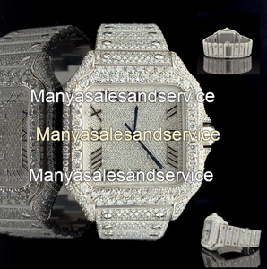 Reloj Mecánico de Lujo para Hombre, Diseño Clásico Cuadrado de 40 mm, Acero Inoxidable, Cristal, con Moissanita y Cierre de Brazalete - Product Image 4