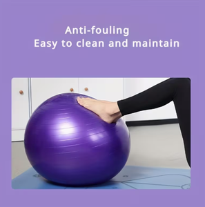 Ballon de yoga anti-éclatement durable HAWK SPORTS INDUSTRIES en PVC, ballon d'équilibre et de stabilité pour adultes, pompe incluse, surface lisse antidérapante - Product Image 3